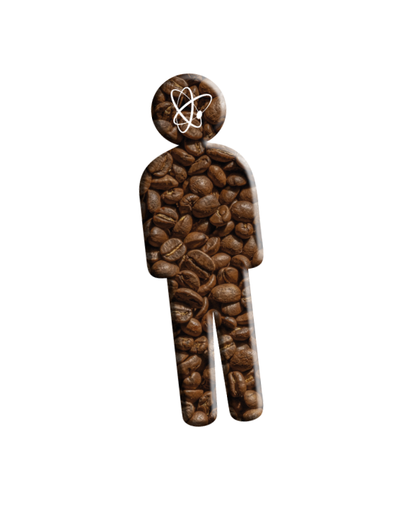 Обʼємна наліпка "Кавовий чоловічок"