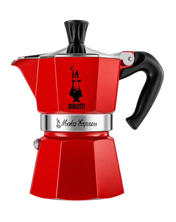 Гейзерна кавоварка Bialetti Moka Express 3tz, червоний