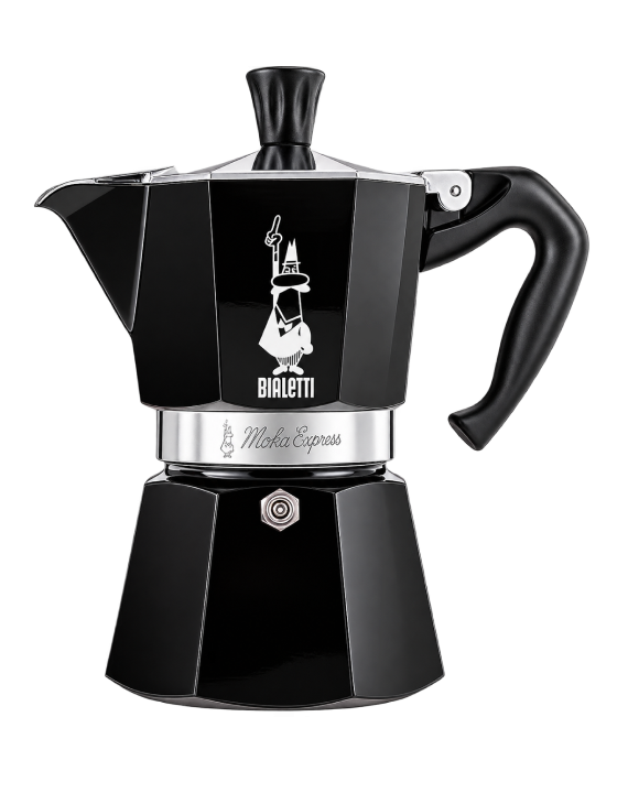 Гейзерна кавоварка Bialetti Moka Express 6tz, чорний