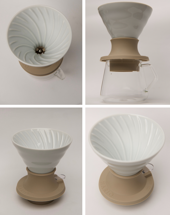 Скляний імерсивний пуровер Hario SWITCH білий