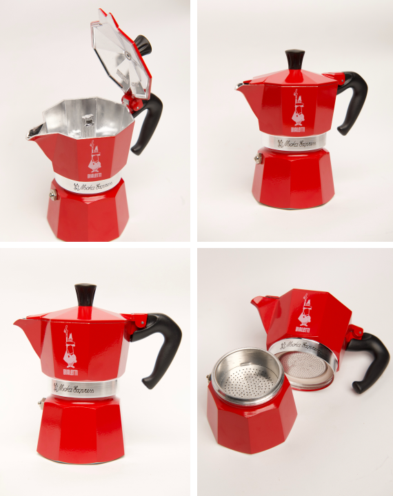 Гейзерна кавоварка червона